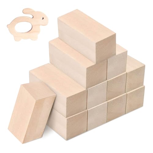 Schnitzholz, 12 Stück Lindenholz Holzblöcke zum Schnitzen, 5x5x10cm Schnitzen Holzblöcke Unbehandelt, Holzblöcke Lindenholz zum Schnitzen Holz Rohlinge, für Anfänger, Profis Schnitzen Schnitzholz, 12 Stück Lindenholz Holzblöcke zum Schnitzen, 5x5x10cm Schnitzen Holzblöcke Unbehandelt, Holzblöcke Lindenholz zum Schnitzen Holz Rohlinge, für Anfänger, Profis Schnitzen von GANILITY