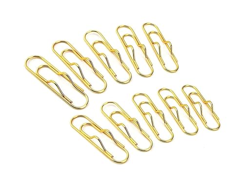 10 Stück goldene Metall-Stifthalter-Clips, multifunktionale Stifthalter-Clips, Lesezeichen für Notizbücher, Büroklammern, Schreibwaren, Stifthalter 10 Stück goldene Metall-Stifthalter-Clips, multifunktionale Stifthalter-Clips, Lesezeichen für Notizbücher, Büroklammern, Schreibwaren, Stifthalter von GANPUB