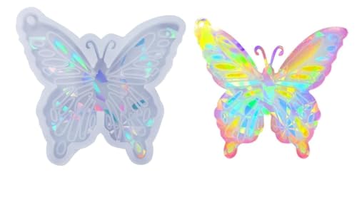 Transparente Schmetterlings-Silikonform, holografische Harze, Silikonform, Harz, Schlüsselanhänger, DIY, Schmuckgussformen, Harzgussformen, Perlenstickerei und Schmuckherstellung von GANPUB