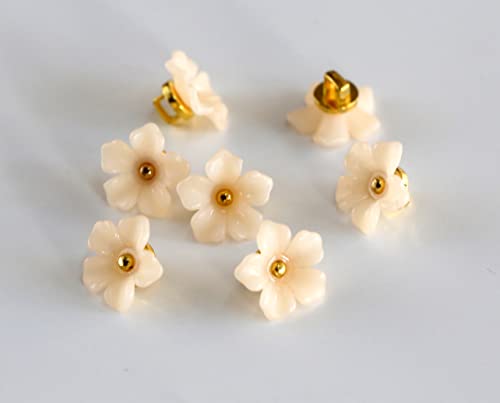 GANSSIA Blumenknöpfe zum Nähen, Kunststoff, 13 mm, Gelb, 30 Stück GANSSIA Blumenknöpfe zum Nähen, Kunststoff, 13 mm, Gelb, 30 Stück von GANSSIA
