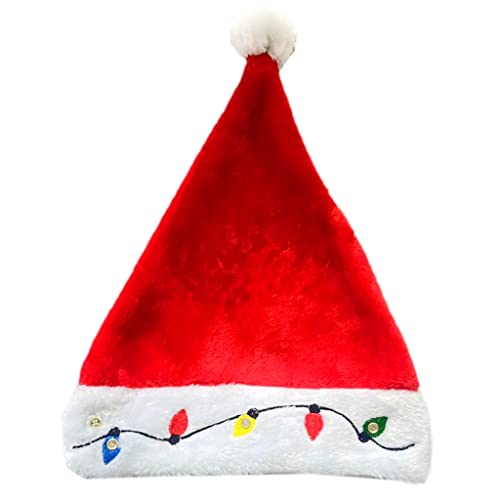 GANYKQ Weihnachtsmütze, Urlaubskostüm, blinkender Partyhut für Erwachsene und Kinder, schöne Weihnachtsmannmütze, Urlaubsparty, Kopfbedeckung GANYKQ Weihnachtsmütze, Urlaubskostüm, blinkender Partyhut für Erwachsene und Kinder, schöne Weihnachtsmannmütze, Urlaubsparty, Kopfbedeckung von GANYKQ
