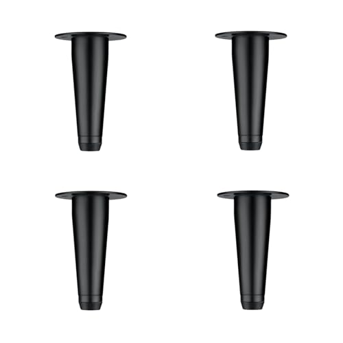 GAOBINGB 4 Stück Möbelbeine aus Metall, vertikale Stützbeine aus Metall, kegelförmige Schrankbeine, Moderne, gerade, konische Ersatzfüße, für Couch, Schrank, Couchtische, Betten, Stühle, Schwarz (200 GAOBINGB 4 Stück Möbelbeine aus Metall, vertikale Stützbeine aus Metall, kegelförmige Schrankbeine, Moderne, gerade, konische Ersatzfüße, für Couch, Schrank, Couchtische, Betten, Stühle, Schwarz (200 von GAOBINGB