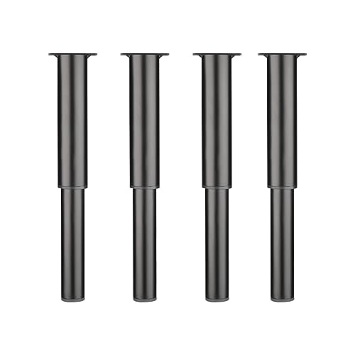 GAOBINGB 4 Stück Schwarze, verstellbare, runde Möbelbeine, verstellbare Sofafüße, Moderne Schrankbeine aus Metall, Ersatzbeine für Möbelstützen für Couch, Stuhl, Ottomane, Schrank, Tischfuß (180 mm) GAOBINGB 4 Stück Schwarze, verstellbare, runde Möbelbeine, verstellbare Sofafüße, Moderne Schrankbeine aus Metall, Ersatzbeine für Möbelstützen für Couch, Stuhl, Ottomane, Schrank, Tischfuß (180 mm) von GAOBINGB