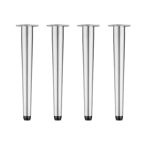 GAOBINGB 4 Stück gerade Möbelbeine aus Metall, kegelförmige Schrankbeine, Edelstahl, konische Möbelstützfüße, Ersatzfüße aus Metall, für Couch, Schrank, Couchtische, Betten, Stühle (180 mm/7 Zoll, SI GAOBINGB 4 Stück gerade Möbelbeine aus Metall, kegelförmige Schrankbeine, Edelstahl, konische Möbelstützfüße, Ersatzfüße aus Metall, für Couch, Schrank, Couchtische, Betten, Stühle (180 mm/7 Zoll, SI von GAOBINGB