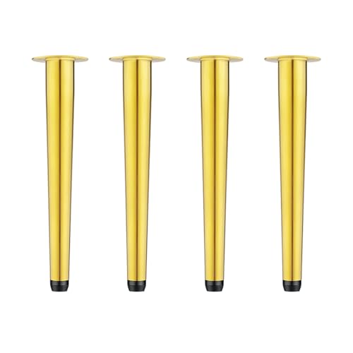 GAOBINGB 4 Stück gerade Möbelbeine aus Metall, kegelförmige Schrankbeine, Edelstahl, konische Möbelstützfüße, Ersatzfüße aus Metall, für Couch, Schrank, Couchtische, Betten, Stühle (200 mm, Gold) GAOBINGB 4 Stück gerade Möbelbeine aus Metall, kegelförmige Schrankbeine, Edelstahl, konische Möbelstützfüße, Ersatzfüße aus Metall, für Couch, Schrank, Couchtische, Betten, Stühle (200 mm, Gold) von GAOBINGB