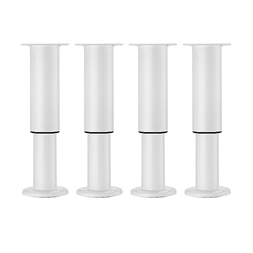 GAOBINGB 4 Stück verstellbare Möbelbeine, Metall-Sofabeine, DIY-Möbelbeine, Ersatz-Stützfüße, für Sofa, Tisch, Stuhl, Schreibtisch, Schrank, Schrankfuß (180 mm, weiß) von GAOBINGB