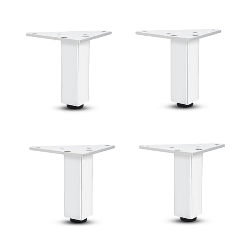 GAOBINGB 4 Stück verstellbare Möbelfüße, Möbelbeine aus Metall, Aluminiumlegierung, DIY-Ersatzstützfüße für Sofas, Couchtische, Fernsehschränke, Badezimmerschränke, Weiß (27 cm (10,6 Zoll)) GAOBINGB 4 Stück verstellbare Möbelfüße, Möbelbeine aus Metall, Aluminiumlegierung, DIY-Ersatzstützfüße für Sofas, Couchtische, Fernsehschränke, Badezimmerschränke, Weiß (27 cm (10,6 Zoll)) von GAOBINGB