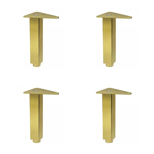GAOBINGB 4 Stück verstellbare Möbelstützfüße, höhenverstellbar 0–15 mm, Möbelbeine aus Metall, Ersatzbeine aus Aluminiumlegierung, für Sofas, Schränke, Fußhocker, gebürstetes Gold (200 mm (7,8 Zoll)) GAOBINGB 4 Stück verstellbare Möbelstützfüße, höhenverstellbar 0–15 mm, Möbelbeine aus Metall, Ersatzbeine aus Aluminiumlegierung, für Sofas, Schränke, Fußhocker, gebürstetes Gold (200 mm (7,8 Zoll)) von GAOBINGB