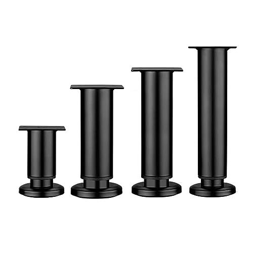 GAOBINGB 4 Stück verstellbare runde Möbelbeine, Metall-Sofabeine, verstellbare Möbelstützfüße, Metall-Sofa-Ersatzfüße, für Sofa, Tisch, Stuhl, Schreibtisch, Schrank, Schrankfuß (250 mm/9,8 Zoll, schw GAOBINGB 4 Stück verstellbare runde Möbelbeine, Metall-Sofabeine, verstellbare Möbelstützfüße, Metall-Sofa-Ersatzfüße, für Sofa, Tisch, Stuhl, Schreibtisch, Schrank, Schrankfuß (250 mm/9,8 Zoll, schw von GAOBINGB