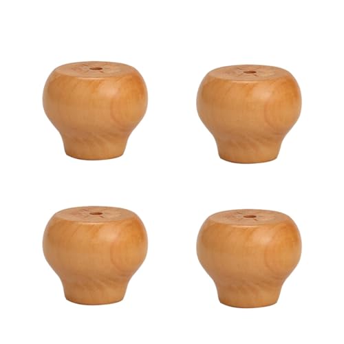 GAOBINGB 4er-Set Sofabeine aus Holz, Möbelbeine aus Massivholz, runde Ersatzfüße für Möbel in Brötchenform für Couch, Bett, Sessel, Schrank, Couchtisch, TV-Ständer, Ottomane, Zweisitzer, mit Zubehör, GAOBINGB 4er-Set Sofabeine aus Holz, Möbelbeine aus Massivholz, runde Ersatzfüße für Möbel in Brötchenform für Couch, Bett, Sessel, Schrank, Couchtisch, TV-Ständer, Ottomane, Zweisitzer, mit Zubehör, von GAOBINGB