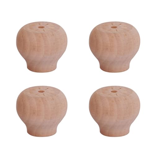 GAOBINGB 4er-Set Sofabeine aus Holz, Möbelbeine aus Massivholz, runde Ersatzfüße für Möbel in Brötchenform für Couch, Bett, Sessel, Schrank, Couchtisch, TV-Ständer, Ottomane, Zweisitzer, mit Zubehör, GAOBINGB 4er-Set Sofabeine aus Holz, Möbelbeine aus Massivholz, runde Ersatzfüße für Möbel in Brötchenform für Couch, Bett, Sessel, Schrank, Couchtisch, TV-Ständer, Ottomane, Zweisitzer, mit Zubehör, von GAOBINGB