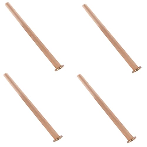 GAOBINGB 4er-Set Sofabeine aus Naturholz, Möbelbeine aus Massivholz, Kommodenbeine, Tischstuhl-Ersatzfüße, für Couch, Bett, Sessel, Fernseher, mit Rutschfester Matte, Buchenholz (650 mm) von GAOBINGB