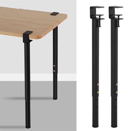 GAOBINGB F-förmige Möbelbeine, verstellbare Tischbeine mit Metallklemme, DIY-Esstisch-Schreibtischbeine, Stützbeine, kein Stanzdesign zum Schutz des Schreibtischs, mit Bodenschonern (schwarz, 2 Stück GAOBINGB F-förmige Möbelbeine, verstellbare Tischbeine mit Metallklemme, DIY-Esstisch-Schreibtischbeine, Stützbeine, kein Stanzdesign zum Schutz des Schreibtischs, mit Bodenschonern (schwarz, 2 Stück von GAOBINGB