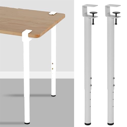 GAOBINGB F-förmige Möbelbeine, verstellbare Tischbeine mit Metallklemme, DIY-Esstisch-Schreibtischbeine, Stützbeine, kein Stanzdesign zum Schutz des Schreibtischs, mit Bodenschonern (weiß, 2 Stück) GAOBINGB F-förmige Möbelbeine, verstellbare Tischbeine mit Metallklemme, DIY-Esstisch-Schreibtischbeine, Stützbeine, kein Stanzdesign zum Schutz des Schreibtischs, mit Bodenschonern (weiß, 2 Stück) von GAOBINGB