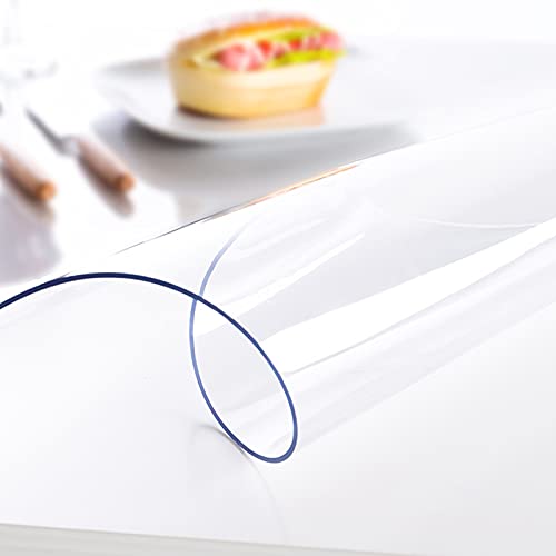 GAOBINGB PVC-Hitzeschutz-Tischschutz, Tischdecke, Breite (60 80 100 120 140 150 cm), transparente Tischdecke für direkten Kontakt mit Lebensmitteln, Tischdecke für den Esstisch zu Hause (80 x 120 cm/ von GAOBINGB