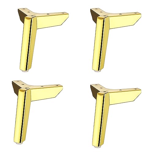 GAOBINGB Stück Möbelbeine aus Metall, dreieckige Stützbeine für Möbel, dreieckige Möbelfüße aus Metall, DIY-Ersatz für Bett, Sofa, Couchtisch, TV-Schrank, Kleiderschrank (150 mm, Gold) von GAOBINGB