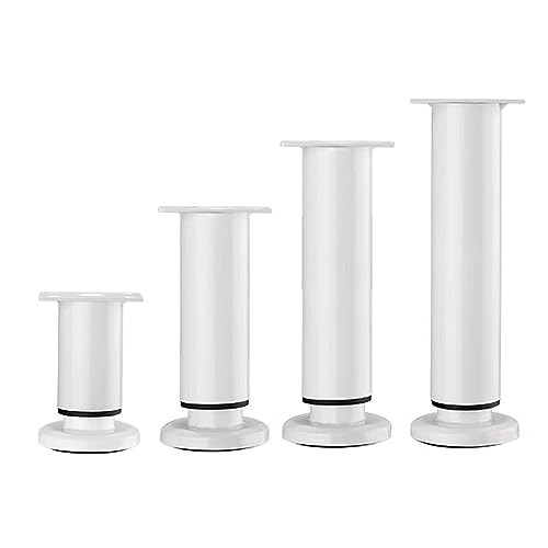 GAOBINGB Stück verstellbare runde Möbelbeine, Sofabeine aus Metall, verstellbare Möbelstützfüße, Ersatzfüße für Metallsofas, für Sofa, Tisch, Stuhl, Schreibtisch, Schrank, Schrankfuß (250 mm, weiß) GAOBINGB Stück verstellbare runde Möbelbeine, Sofabeine aus Metall, verstellbare Möbelstützfüße, Ersatzfüße für Metallsofas, für Sofa, Tisch, Stuhl, Schreibtisch, Schrank, Schrankfuß (250 mm, weiß) von GAOBINGB