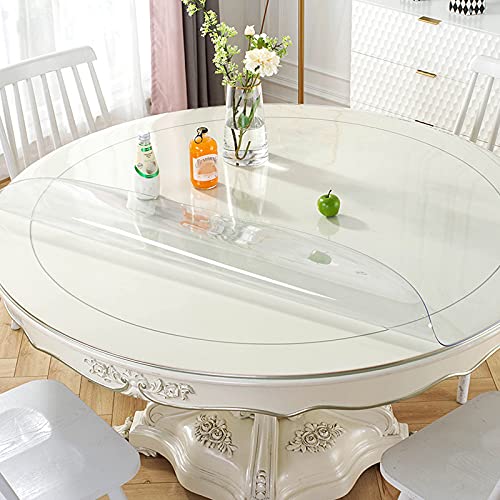 GAOBINGB Transparente Tischdecke, 2 mm Dicker Tischschutz, Tischdeckenschutz aus weichem Glas-Kunststoff, für runde Büroschreibtische/Besprechungstische, Kratzfeste, durchsichtige Tischdecke aus PVC GAOBINGB Transparente Tischdecke, 2 mm Dicker Tischschutz, Tischdeckenschutz aus weichem Glas-Kunststoff, für runde Büroschreibtische/Besprechungstische, Kratzfeste, durchsichtige Tischdecke aus PVC von GAOBINGB