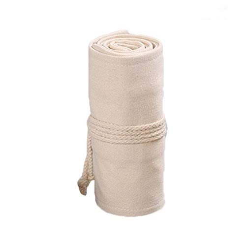 12/24/36/48/72 Löcher Leinwand Stiftevorhang Bleistifttasche für Etui Make-up Wrap Halter Aufbewahrung Bleistift Vorhänge Stiftvorhang Rolle Bleistifthalter für Schreibtisch Bleistifthalter von GAOFESA