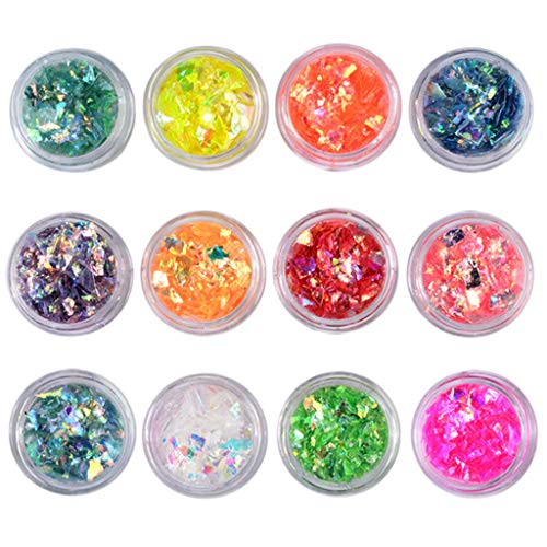 12 Farben Maniküre für Muscheln, Zellophan, bunte Süßigkeiten für Papier, Epoxid F 12 Farben Maniküre für Muscheln, Zellophan, bunte Süßigkeiten für Papier, Epoxid F von GAOFESA
