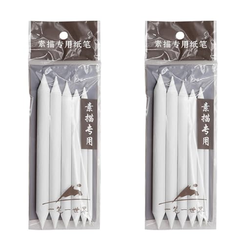 3/6 Stück Blending Stumps und Tortillions für Kohlestift oder Buntstift, Zeichnen, Schleifpapier, Bleistiftspitzer zum Skizzieren 3/6 Stück Blending Stumps und Tortillions für Kohlestift oder Buntstift, Zeichnen, Schleifpapier, Bleistiftspitzer zum Skizzieren von GAOFESA