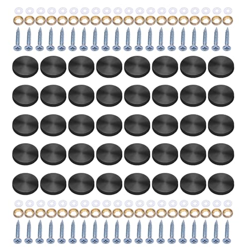 40 Stück Dekorative Glasschrauben Stahlkappen Rostfrei Schraubkappen Set für Badezimmer Küche Decke & Wand Dekorationen 40 Stück Dekorative Glasschrauben Stahlkappen Rostfrei Schraubkappen Set für Badezimmer Küche Decke & Wand Dekorationen von GAOFESA