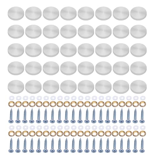 40 Stück Dekorative Glasschrauben Stahlkappen Rostfrei Schraubkappen Set für Badezimmer Küche Decke & Wand Dekorationen 40 Stück Dekorative Glasschrauben Stahlkappen Rostfrei Schraubkappen Set für Badezimmer Küche Decke & Wand Dekorationen von GAOFESA