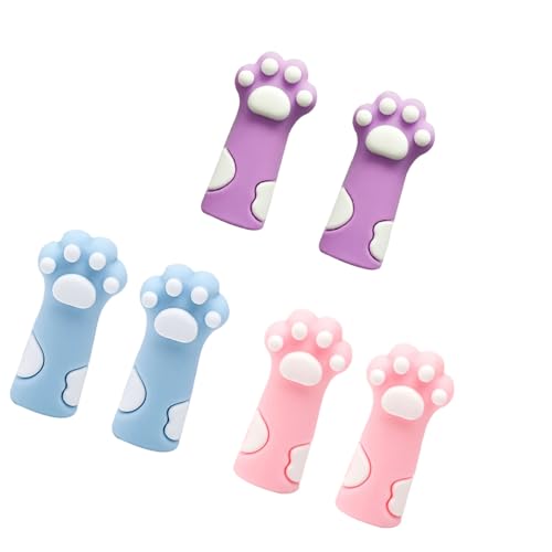 6 Pieces Cartoon Cats Klauenstifte Kappen Bleistiftspitze Beschützer Deckt Die Schulversorgung Für Kinderstudenten von GAOFESA