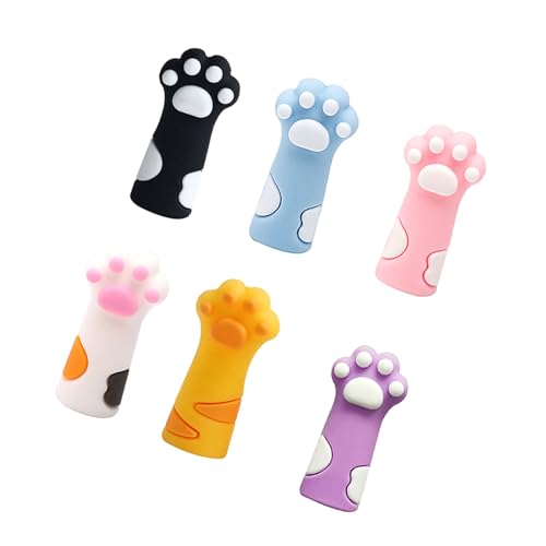 6 Pieces Cartoon Cats Klauenstifte Kappen Bleistiftspitze Beschützer Deckt Die Schulversorgung Für Kinderstudenten von GAOFESA