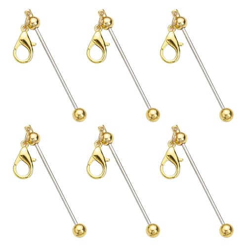 6 Stück/Set Perlen-Schlüsselanhänger, kreative Perlen, Schlüsselanhänger, Metallperlen, Schlüsselanhänger, Zubehör für Schmuckherstellung 6 Stück/Set Perlen-Schlüsselanhänger, kreative Perlen, Schlüsselanhänger, Metallperlen, Schlüsselanhänger, Zubehör für Schmuckherstellung von GAOFESA