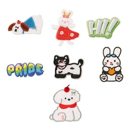 7 PCs Cartoon Katzen Nähen Flecken Hunde Gestickte Flecken Eisen Auf Flecken Applikationsflecken Nähen Auf Flecken Für Kleidung Nähen 7 PCs Cartoon Katzen Nähen Flecken Hunde Gestickte Flecken Eisen Auf Flecken Applikationsflecken Nähen Auf Flecken Für Kleidung Nähen von GAOFESA
