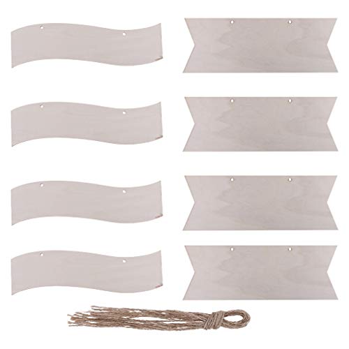 8 Stück für + gewellte Holzrohlinge zum Aufhängen, unlackierte Scheiben, Gartendekoration 8 Stück für + gewellte Holzrohlinge zum Aufhängen, unlackierte Scheiben, Gartendekoration von GAOFESA