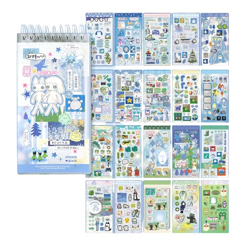 Ästhetischer Aufkleber, selbstklebender Notizblock, 20 Blatt/Block, Scrapbooking, Aufkleber für Tagebuch, Notizbuch, Planer, Telefon, Handy, tragbares Spulen-Notizbuch von GAOFESA
