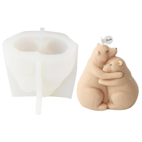 Einzigartige Tierische Silikonform Gips Ornament Kerze Harzform Umarmung Füchse Bären Fondant Backform Harzform Schmuck Schmuck von GAOFESA