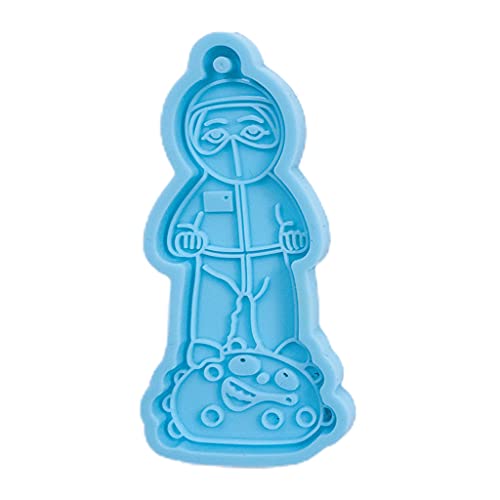 Engel In Weißer Souvenir Schlüsselbund Epoxidharzform Hängende Anhänger Silikonform Schmuck Halskette Gusswerkzeuge von GAOFESA
