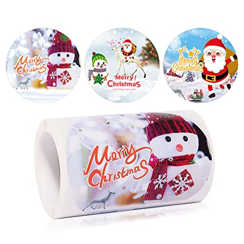 Frohe Weihnachten Aufkleber Geschenke Karten Happy Round Adhesive Seals- Label Scrapbooking Craft Box Frohe Weihnachten Aufkleber Geschenke Karten Happy Round Adhesive Seals- Label Scrapbooking Craft Box von GAOFESA