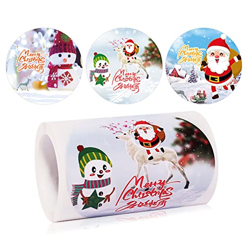 Frohe Weihnachten Aufkleber Geschenke Karten Happy Round Adhesive Seals- Label Scrapbooking Craft Box Frohe Weihnachten Aufkleber Geschenke Karten Happy Round Adhesive Seals- Label Scrapbooking Craft Box von GAOFESA