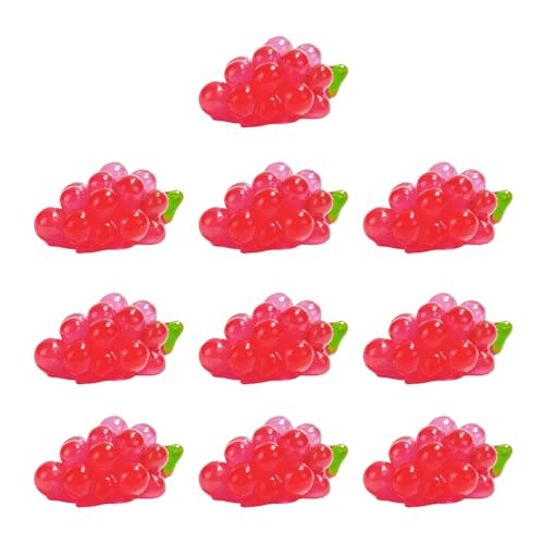 GAOFESA 10 Stück leuchtende Trauben, Obstfiguren, Kunstharz, Traubenperlen für Schmuckherstellung, Bastelprojekte, leuchtende Trauben, Miniaturen GAOFESA 10 Stück leuchtende Trauben, Obstfiguren, Kunstharz, Traubenperlen für Schmuckherstellung, Bastelprojekte, leuchtende Trauben, Miniaturen von GAOFESA