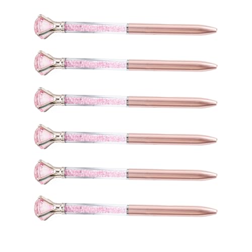 GAOFESA Kristall-Kugelschreiber für Damen, 1,0 mm Spitze, glatt, zum Schreiben von Gästen, für Büro, Schulbedarf, 6 Stück GAOFESA Kristall-Kugelschreiber für Damen, 1,0 mm Spitze, glatt, zum Schreiben von Gästen, für Büro, Schulbedarf, 6 Stück von GAOFESA