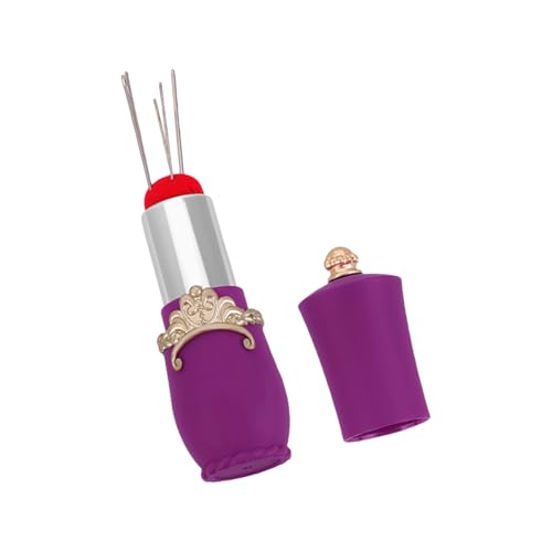 GAOFESA Lippenstift-Form, Nadelkissen, Nähnadel-Etui, tragbarer Quiltnadel-Organizer, Halter für Nähnadeln, Quiltnadeln GAOFESA Lippenstift-Form, Nadelkissen, Nähnadel-Etui, tragbarer Quiltnadel-Organizer, Halter für Nähnadeln, Quiltnadeln von GAOFESA
