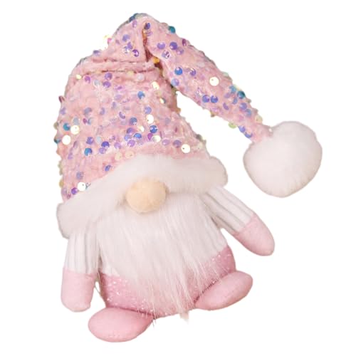 GAOFESA Schöne Weihnachtszwerge mit glänzenden Pailletten, Hut/Kleid Option, perfekt als Schreibtisch-Dekoration von GAOFESA