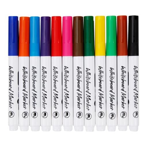 GAOFESA Whiteboard-Marker, radierbar, 12 Farben, 1,0 mm Strichbreite, nachfüllbar, schnell trocknend, 12 Stück GAOFESA Whiteboard-Marker, radierbar, 12 Farben, 1,0 mm Strichbreite, nachfüllbar, schnell trocknend, 12 Stück von GAOFESA