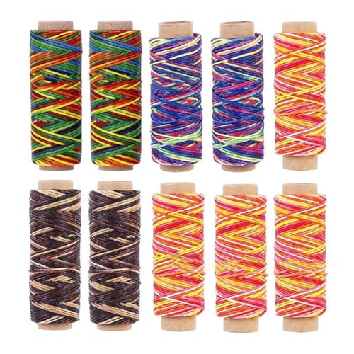 Gewachstes Garn, 38–50 m, Leder-Nähgarn, Handnähgarn für Schmuckherstellung, Lederreparatur, Nähen Gewachstes Garn, 38–50 m, Leder-Nähgarn, Handnähgarn für Schmuckherstellung, Lederreparatur, Nähen von GAOFESA