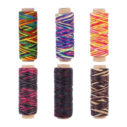 Gewachstes Garn, 38–50 m, Leder-Nähgarn, Handnähgarn für Schmuckherstellung, Lederreparatur, Nähen Gewachstes Garn, 38–50 m, Leder-Nähgarn, Handnähgarn für Schmuckherstellung, Lederreparatur, Nähen von GAOFESA