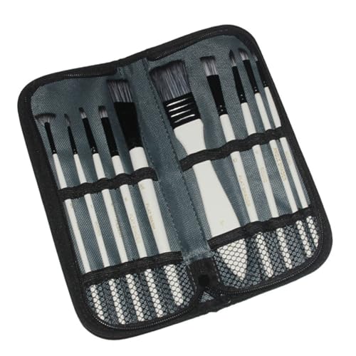 Künstlerpinsel, Aquarellpinsel mit Organizer-Etui für Acryl, Öl, Aquarell, Gouache, Malerei, Körpermalerei, Malpinsel, 10 Stück Künstlerpinsel, Aquarellpinsel mit Organizer-Etui für Acryl, Öl, Aquarell, Gouache, Malerei, Körpermalerei, Malpinsel, 10 Stück von GAOFESA
