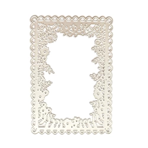 Metall-Stanzformen mit Blumenrahmen, Schablonen für Scrapbooking, dekorative Prägung, Papier, Karten, Vorlage, Dekoration, Stanzformen aus Metall von GAOFESA