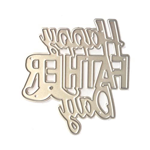 Metall-Stanzschablonen-Set "Happy Father Day", handgefertigt, Schablonenform, Prägemuster für Kinder und Erwachsene, Projekt-Metall-Stanzformen von GAOFESA