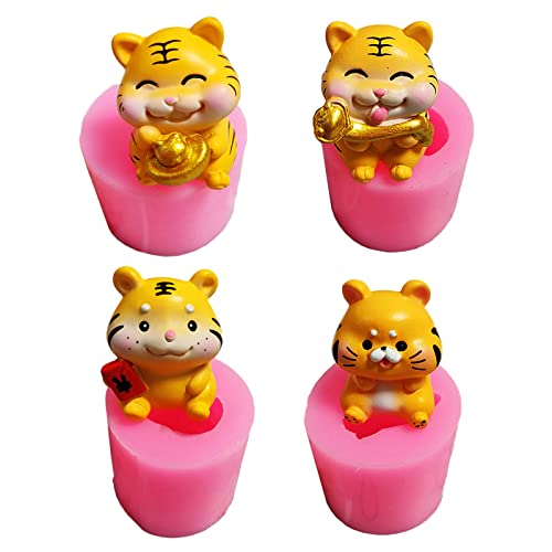 Multifunktions Tigerform Mousse Kuchen Epoxidharzform Handgefertigte Aromatherapie Kerze Silikonform Desktop Dekoration von GAOFESA