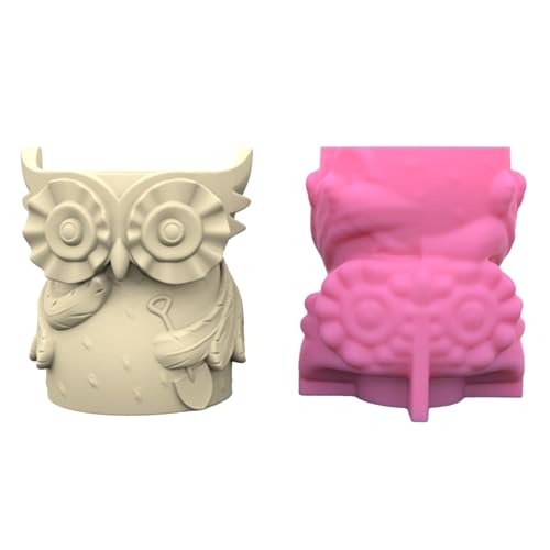 Owl Mom Gypsum Silikonform Sukkulenten Beton Blütenstopf Vase Gipszementform Tonform Kerzenhalterform Form von GAOFESA
