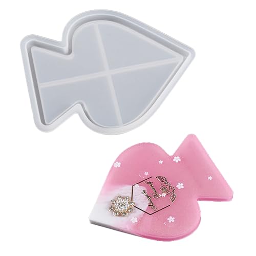Pfirsichherzform Crystal Epoxy Storage Box Form Schmuck Geschenke Hülle Silikonform Aufbewahrung Box Form Silikon von GAOFESA